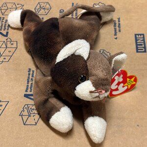 Retired Ty "Pounce" Beanie Baby Cat - Vintage 1997 with tags - SO CUTE